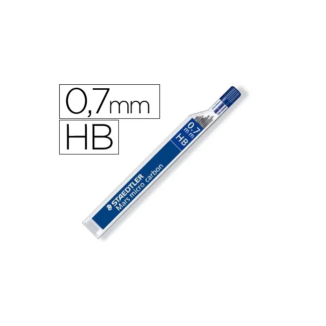 MINAS STAEDTLER MARS MICRO GRAFITO 0,7 MM HB TUBO CON 12 MINAS