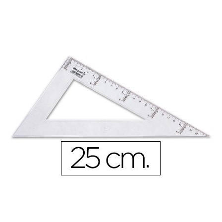 CARTABON LIDERPAPEL 25 CM PLASTICO CRISTAL