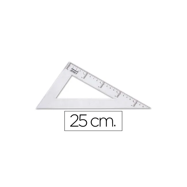 CARTABON LIDERPAPEL 25 CM PLASTICO CRISTAL