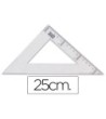 ESCUADRA LIDERPAPEL 25 CM PLASTICO CRISTAL