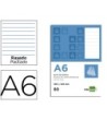 BLOC NOTAS LIDERPAPEL HORIZONTAL A6 80 HOJAS 60G/M2 PERFORADO