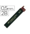 MINAS FABER GRAFITO 9065 0,5 MM 2B -ESTUCHE DE 12 MINAS
