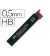 MINAS FABER GRAFITO 9065 0,5 MM HB -ESTUCHE DE 12 MINAS