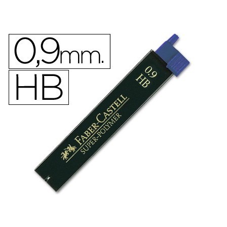 MINAS FABER GRAFITO 9069 0,9 MM HB -ESTUCHE DE 12 MINAS
