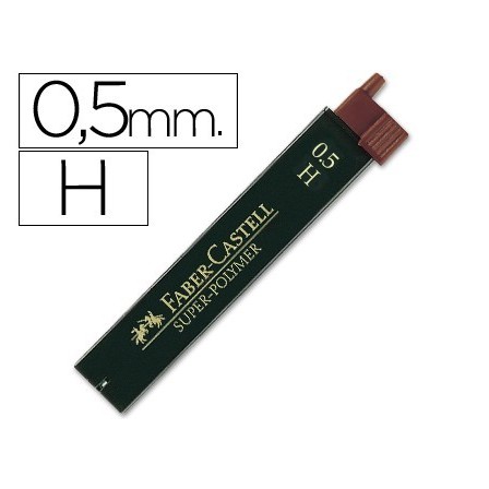 MINAS FABER GRAFITO 9065 0,5 MM H -ESTUCHE DE 12 MINAS
