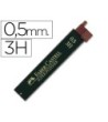 MINAS FABER GRAFITO 9065 0,5 MM 3H -ESTUCHE DE 12 MINAS