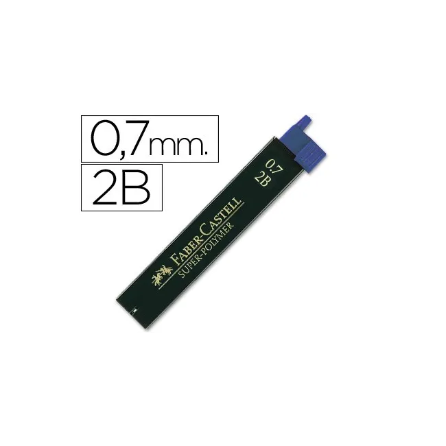 MINAS FABER GRAFITO 9067 0,7 MM 2B -ESTUCHE DE 12 MINAS