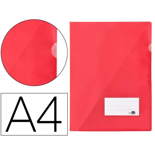 CARPETA LIDERPAPEL DOSSIER A4 UÑERO ROJA