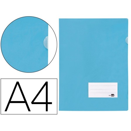 CARPETA LIDERPAPEL DOSSIER A4 UÑERO CELESTE OPACO
