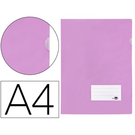 CARPETA LIDERPAPEL DOSSIER A4 UÑERO LAVANDA OPACO