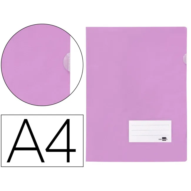 CARPETA LIDERPAPEL DOSSIER A4 UÑERO LAVANDA OPACO