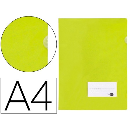 CARPETA LIDERPAPEL DOSSIER A4 UÑERO AMARILLO FLUOR OPACO