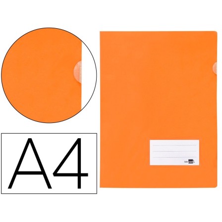 CARPETA LIDERPAPEL DOSSIER A4 UÑERO NARANJA FLUOR OPACO