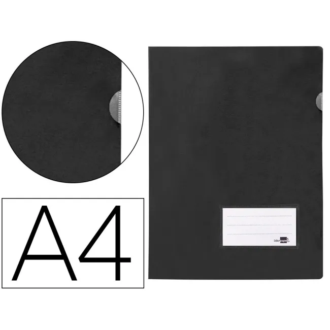 CARPETA LIDERPAPEL DOSSIER A4 UÑERO NEGRO OPACO