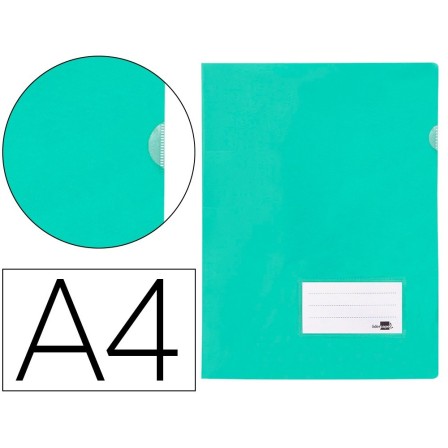 CARPETA LIDERPAPEL DOSSIER A4 UÑERO VERDE MANZANA OPACO