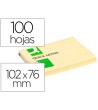 BLOC DE NOTAS ADHESIVAS QUITA Y PON Q-CONNECT 75X100 MM CON 100 HOJAS