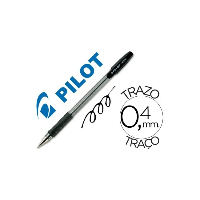 BOLIGRAFO PILOT BPS-GP NEGRO -SUJECION DE CAUCHO -TINTA BASE DE ACE...