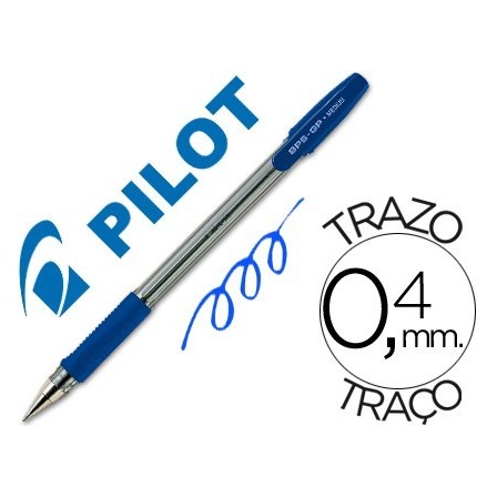 BOLIGRAFO PILOT BPS-GP AZUL -SUJECION DE CAUCHO -TINTA BASE DE ACEI...