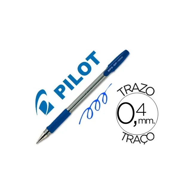 BOLIGRAFO PILOT BPS-GP AZUL -SUJECION DE CAUCHO -TINTA BASE DE ACEI...