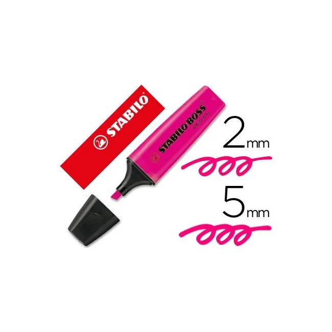 ROTULADOR STABILO BOSS FLUORESCENTE 70 ROSA