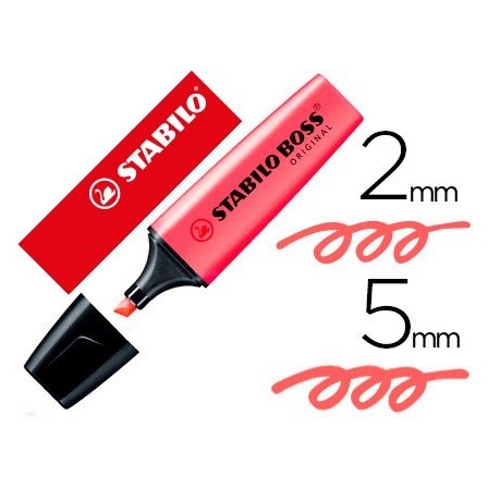 ROTULADOR STABILO BOSS FLUORESCENTE 70 ROJO