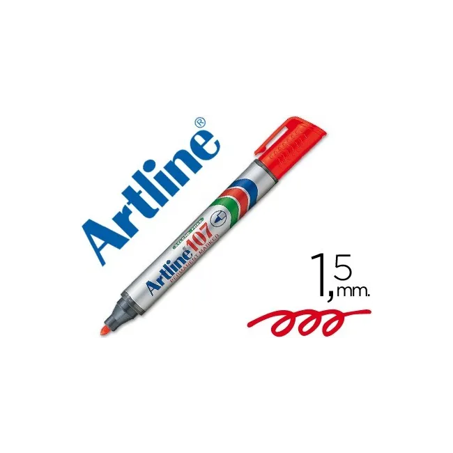 ROTULADOR ARTLINE MARCADOR PERMANENTE 107 ROJO -PUNTA REDONDA