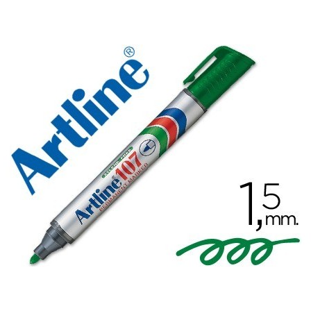 ROTULADOR ARTLINE MARCADOR PERMANENTE 107 VERDE -PUNTA REDONDA