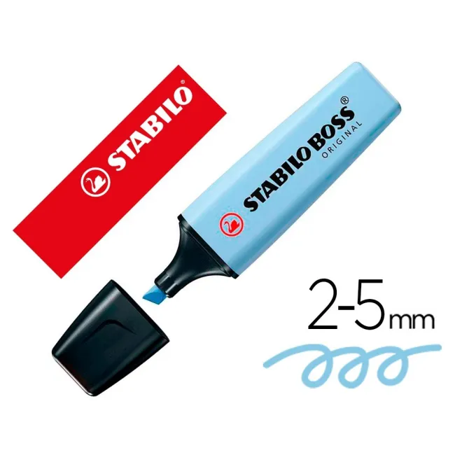 ROTULADOR STABILO BOSS FLUORESCENTE 70 PASTEL AZUL NUBLADO