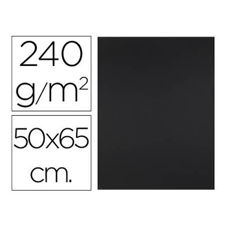 CARTULINA LIDERPAPEL 50X65 CM 240G/M2 NEGRO