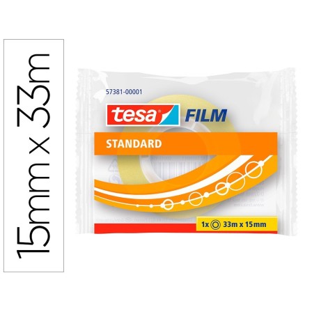 CINTA ADHESIVA TESA STANDARD 33 MT X 15 MM