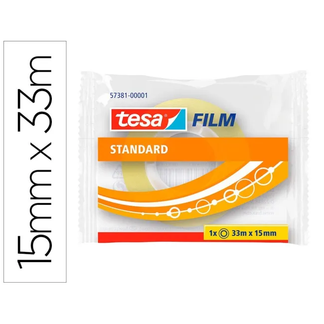 CINTA ADHESIVA TESA STANDARD 33 MT X 15 MM