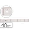 REGLA LIDERPAPEL 40 CM PLASTICO CRISTAL
