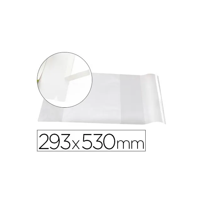 FORRALIBRO LIDERPAPEL Nº29 CON SOLAPA AJUSTABLE ADHESIVO 285 X 530 MM