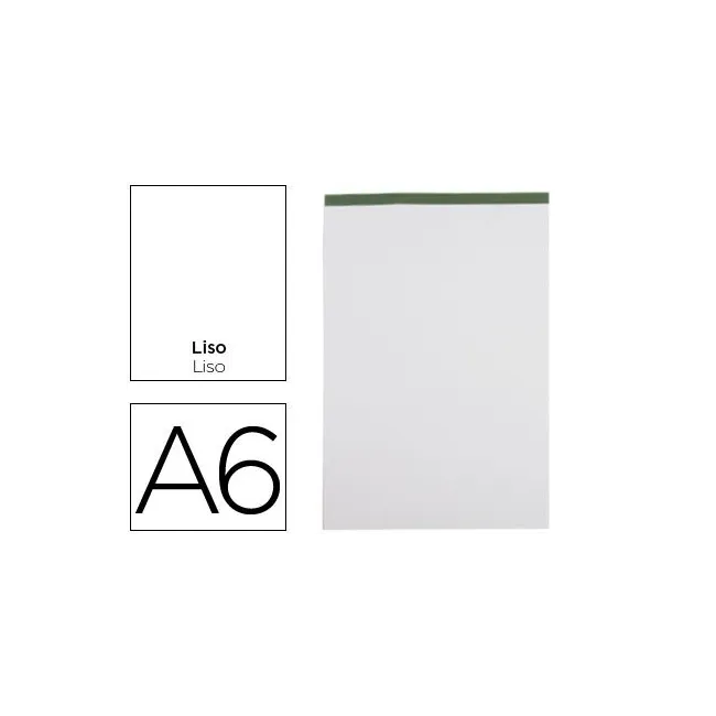 BLOC NOTAS LIDERPAPEL LISO A6 80 HOJAS 60 G/M2 PERFORADO SIN TAPA