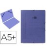 CARPETA LIDERPAPEL GOMAS CUARTO SENCILLA CARTON PINTADO AZUL