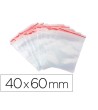 BOLSA PLASTICO AUTOCIERRE Q-CONNECT 40X60 MM PAQUETE DE 100 UNIDADES