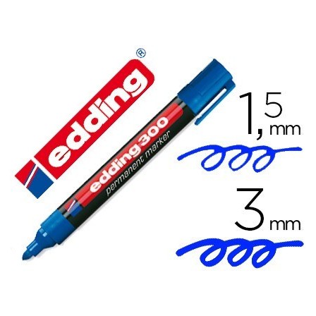 ROTULADOR EDDING MARCADOR PERMANENTE 3000 AZUL -PUNTA REDONDA 1,5-3 MM