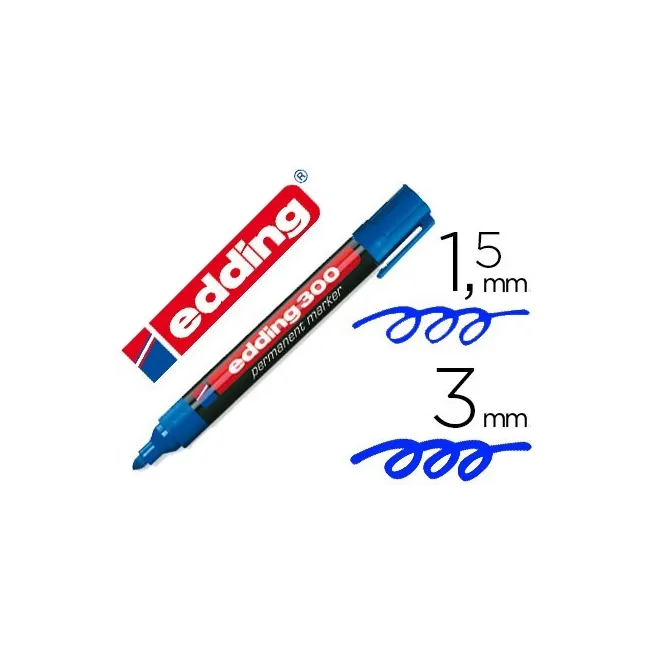 ROTULADOR EDDING MARCADOR PERMANENTE 3000 AZUL -PUNTA REDONDA 1,5-3 MM