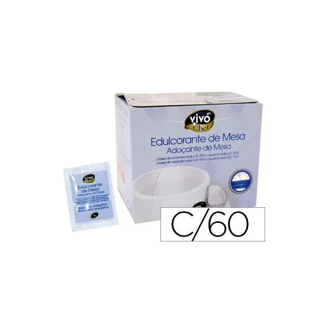EDULCORANTE VIVOCHEF DE FACIL DISOLUCION CAJA DE 60 SOBRES
