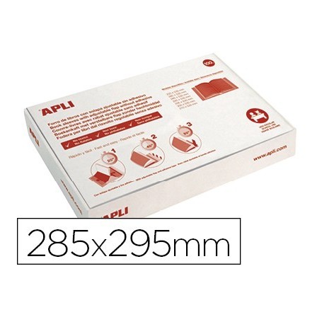 FORRALIBRO APLI PVC CON SOLAPA AJUSTABLE ADHESIVO 285X295 MM