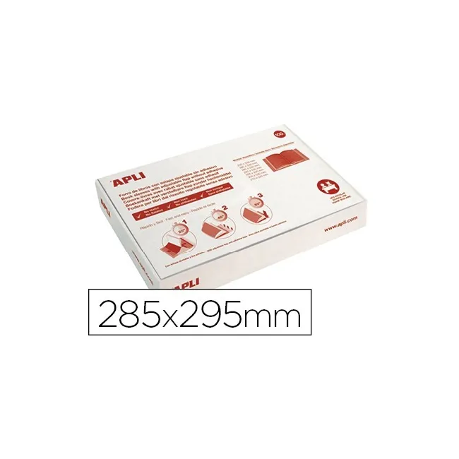 FORRALIBRO APLI PVC CON SOLAPA AJUSTABLE ADHESIVO 285X295 MM