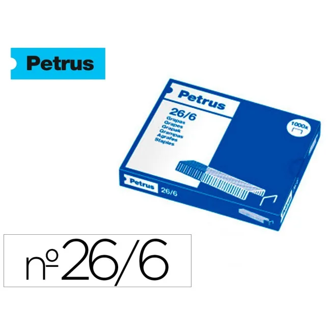 GRAPAS PETRUS Nº 26/6 -GALVANIZADA -CAJA DE 1000