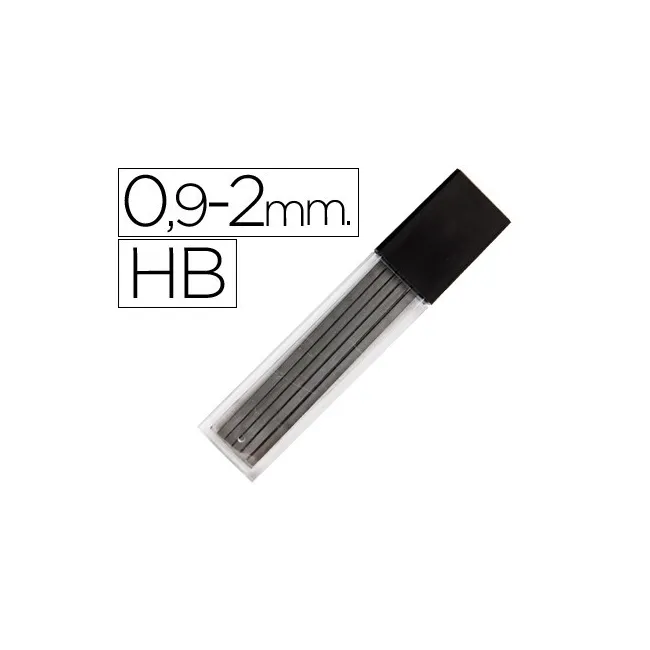 MINAS LIDERPAPEL GRAFITO RECTANGULARES 2X0.9 MM HB TUBO DE 12 MINAS