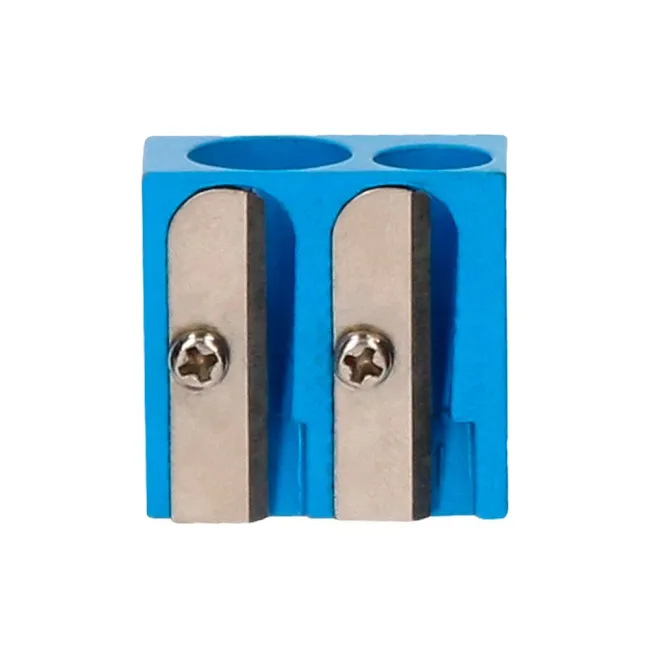 SACAPUNTAS LIDERPAPEL METALICO CUÑA 2 USOS COLOR AZUL