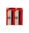 SACAPUNTAS LIDERPAPEL METALICO CUÑA 2 USOS COLOR ROJO