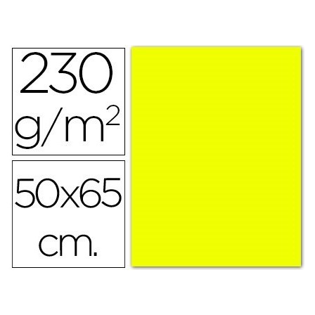 CARTULINA FLUORESCENTE AMARILLA 50X65 CM
