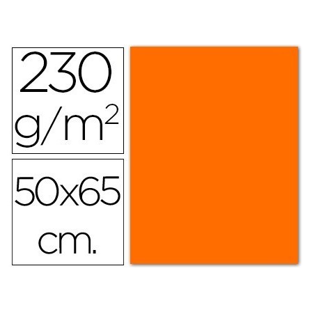 CARTULINA FLUORESCENTE NARANJA50X65 CM