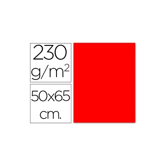 CARTULINA FLUORESCENTE ROJA 50X65 CM