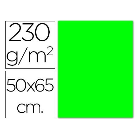 CARTULINA FLUORESCENTE VERDE 50X65 CM
