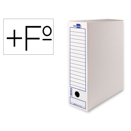 CAJA ARCHIVO DEFINITIVO LIDERPAPEL CARTON 340 G/M2 FOLIO PROLONGADO